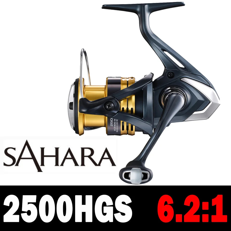2022 SHIMANO Reel SAHARA Spinning Fishing Reel 5.0:1/6.2:1 Ratio Metal Spool 3-11KG Power Saltewater Fishing Reels