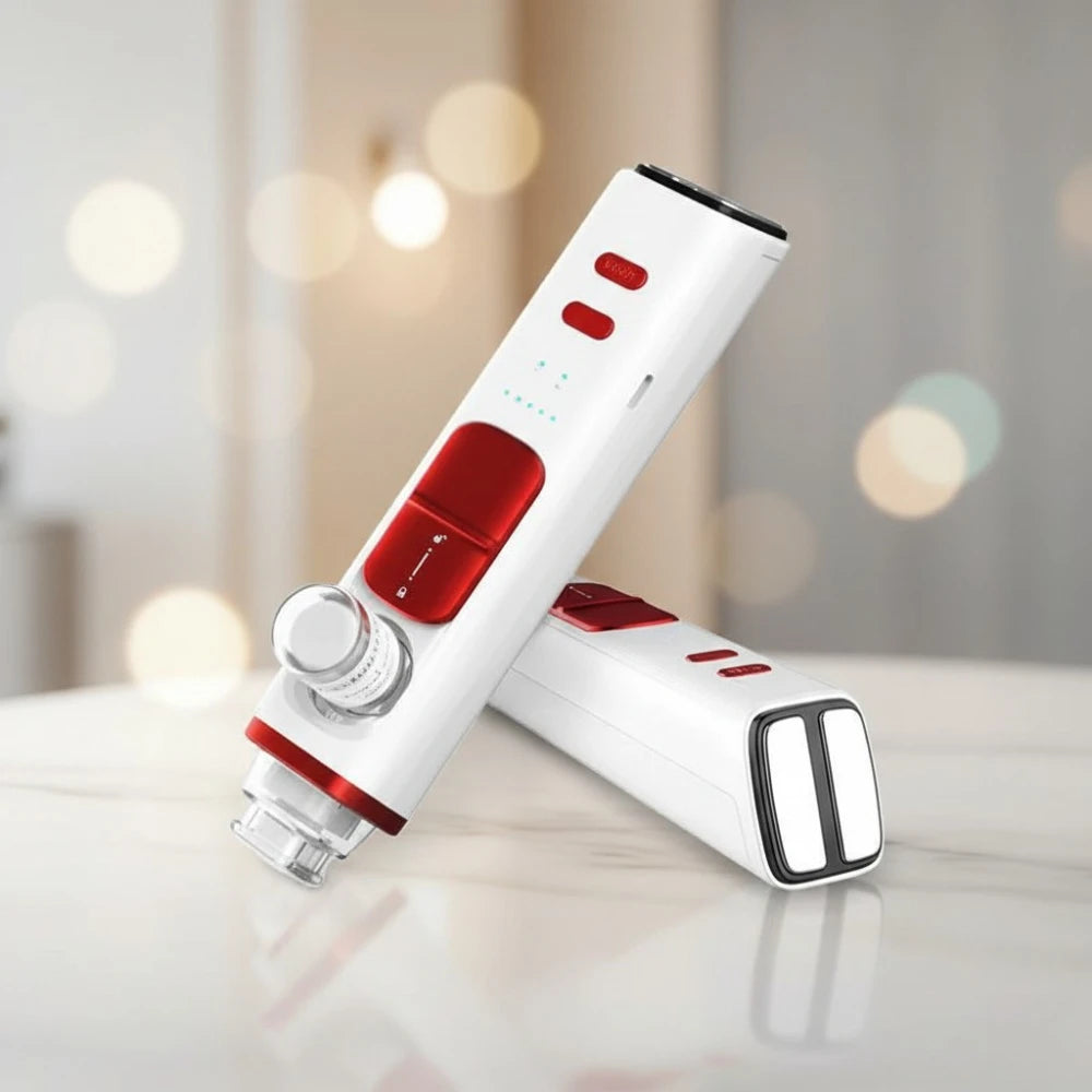 Professional Mesotherapy Gun for Facial Skin Care, Double-headed Negative Pressure Conductive Pulse To Revitalize The Skin