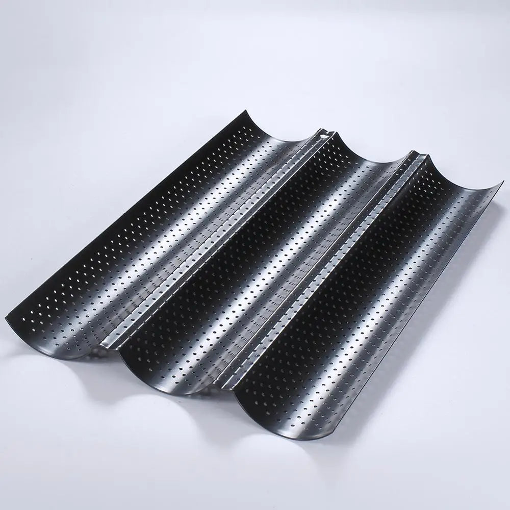 Baguette Pan French Bread Baking Mould Bakeware Groove Waves Mold Cake Oven Pastry Tray Dishes Cooking Accessories Toaster Tool