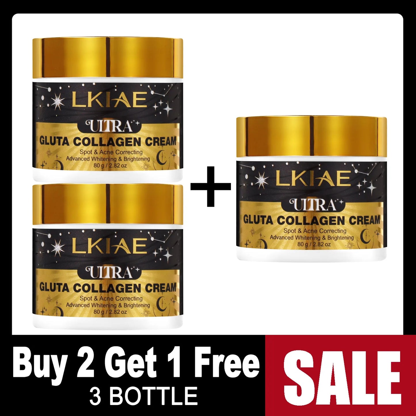AILKE Lightening Face Cream, Whitening, Firming, Reduce Melanin, Pigmentation, With Sodium Hyaluronate, Clean Skin Facial Cream