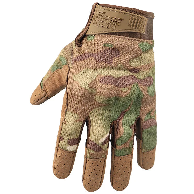 Camouflage tactics, full finger gloves, touch screen shooting, hunting, outdoor cycling, hiking, anti slip and wear-resistant