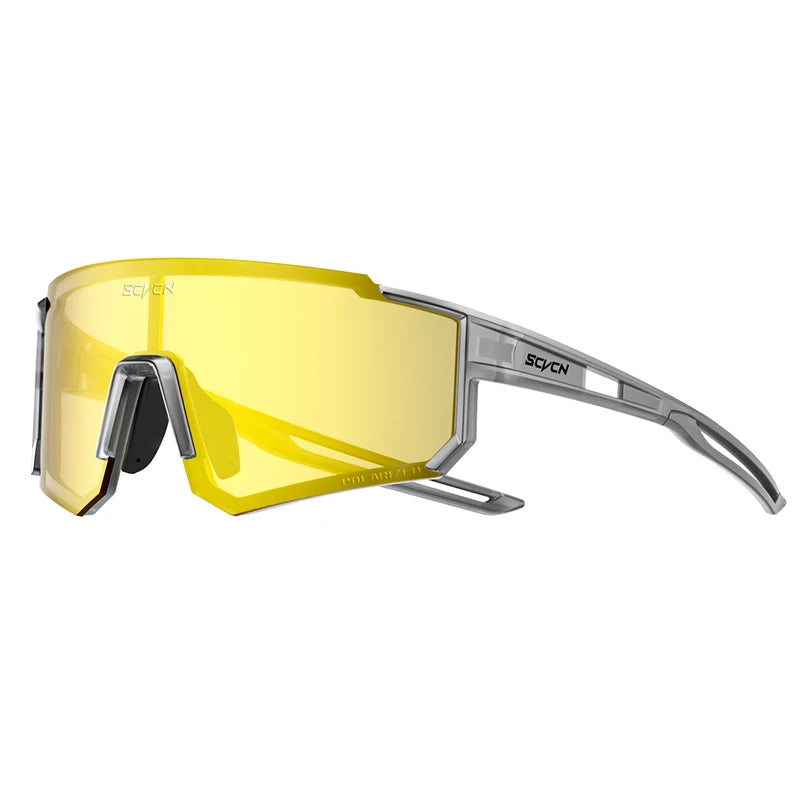 SCVCN New Yellow Polarized Cycling Sunglasses Women Outdoor Sports Hiking Fishing UV400 Glasses Men Bike MTB Driving Glasses