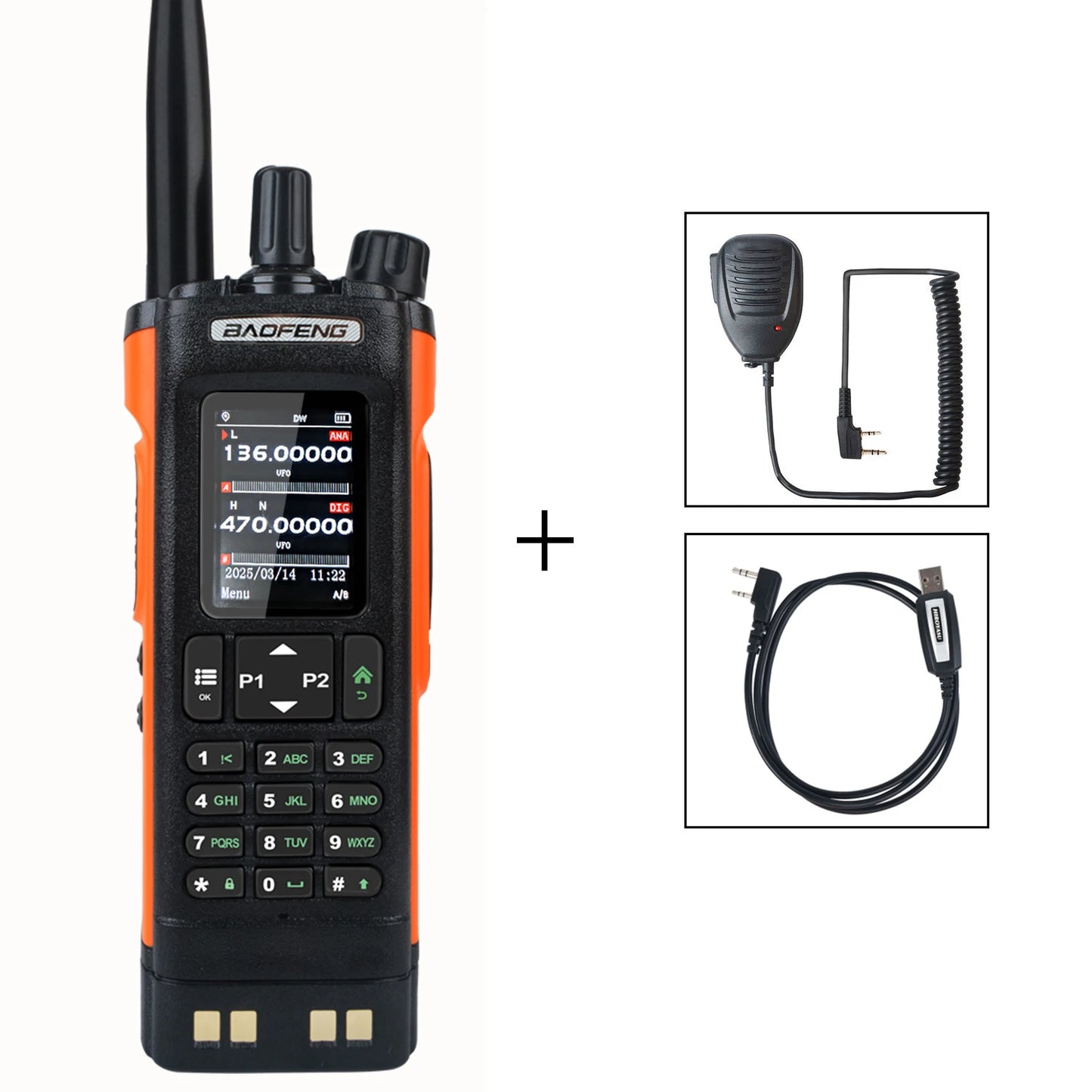 Baofeng DM-32 GPS APRS AES256 Encryption DMR Digital Analog UHF VHF Dual Band 8W Air Band FM Walkie Talkie DM-32UV