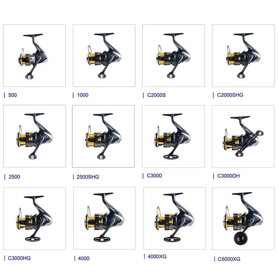 2022 SHIMANO Reel SAHARA Spinning Fishing Reel 5.0:1/6.2:1 Ratio Metal Spool 3-11KG Power Saltewater Fishing Reels