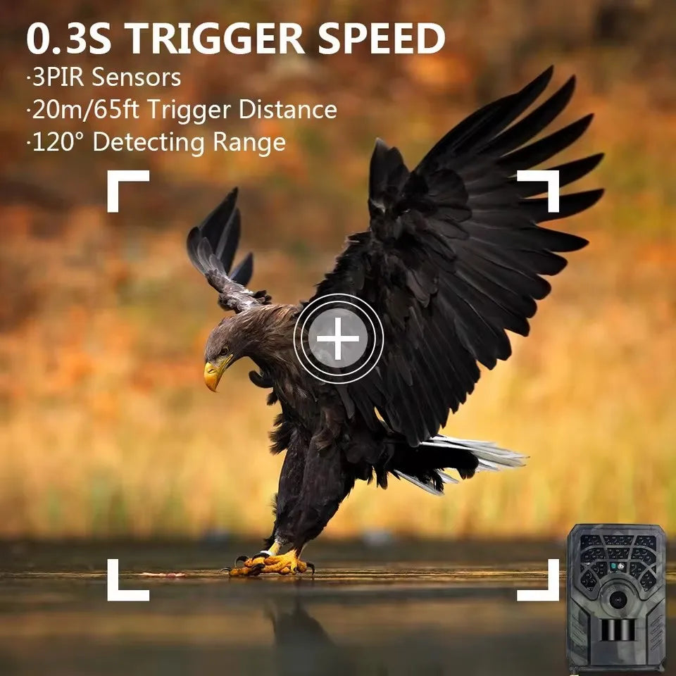 Hunting Trail Camera 20MP 1080P 940nm Infrared Night Vision Motion Activated Trigger Security Cam Outdoor Wildlife Photo Traps