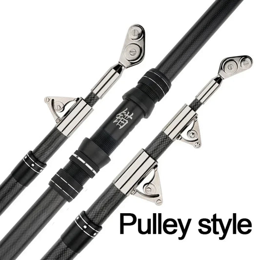 2.1-4.5M Carbon Fishing Rod 50kg above Superhard Long Distance Heavy Fish Throwing shot Rod Telescopic Sea Boat Fihsing Pole