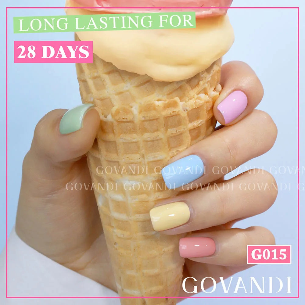 High-end Cream Milk 6pcs Gel Nail Polish Set 15ml Soak Off UV LED Gel Varnishes With Free Color Card For Nail Salon Lacquer 15ml