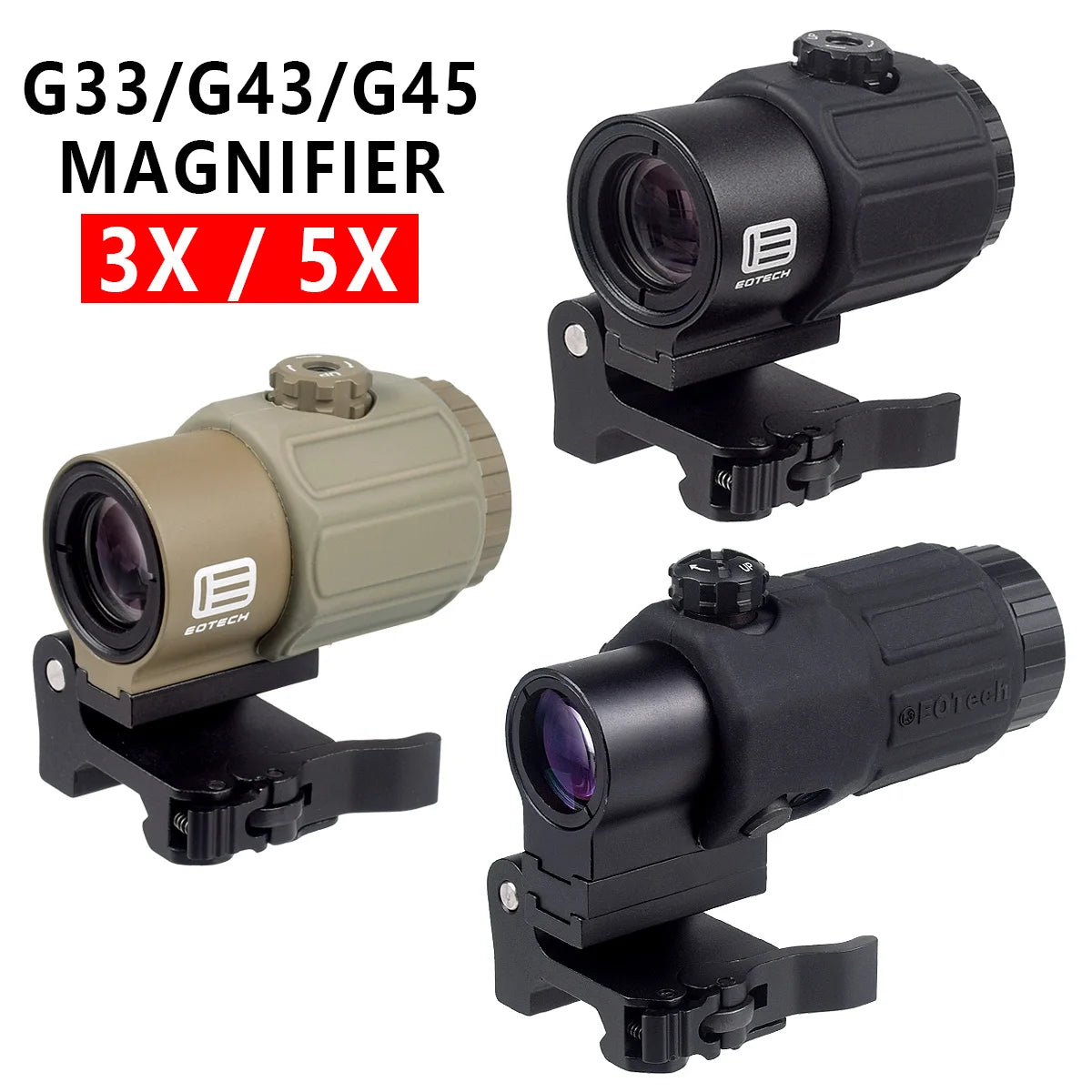 Tactical 551 552 553 558 Red Dot Holographic Sight Eotech G33 G43 G45 Scope 3X Magnifier Hunting Riflescope Hydra Riser Airsoft