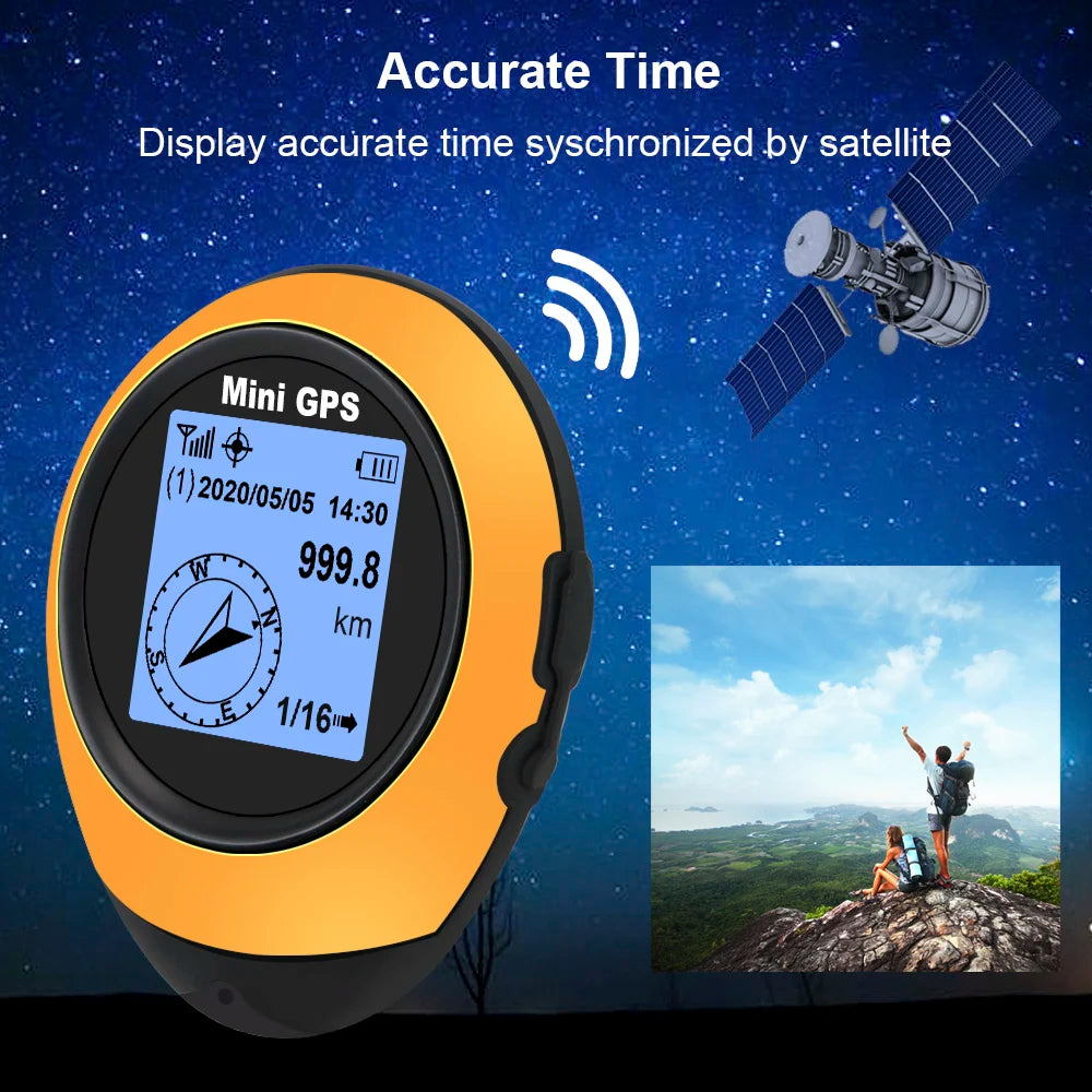 High-Precision Satellite Mini Handheld GPS Coordinates Compass Altitude Locator Navigator Outdoor Sports Travel Hiking Tracking