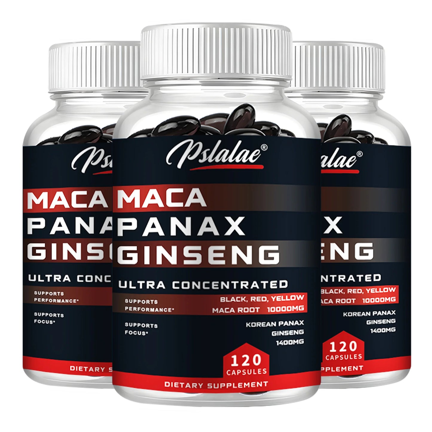 Maca Ginseng Capsules - Support Natural Men's Health and Promote Energy, Endurance and Performance - 120 Capsules
