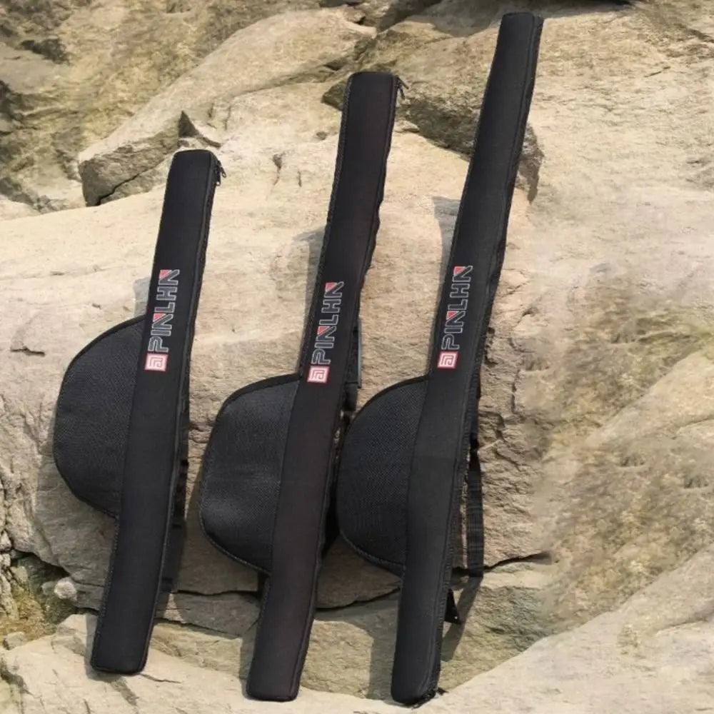 New Portable Fishing Rod Bag With Shoulder Strap 118/128cm Fishing Pole Reel Bag Folding Fishing Pole Case
