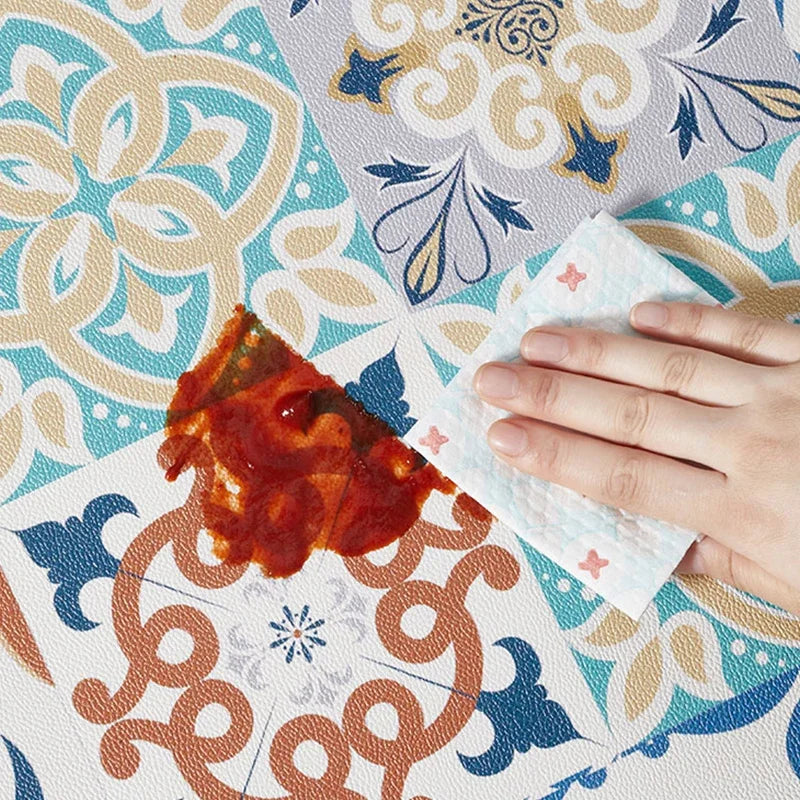 Pvc Kitchen Carpet Non-slip Oil-proof Rug Waterproof Leather Floor Mat Modern Long Strip Carpets Alfombra De Cocina 주방 미끄럼 방지 카펫