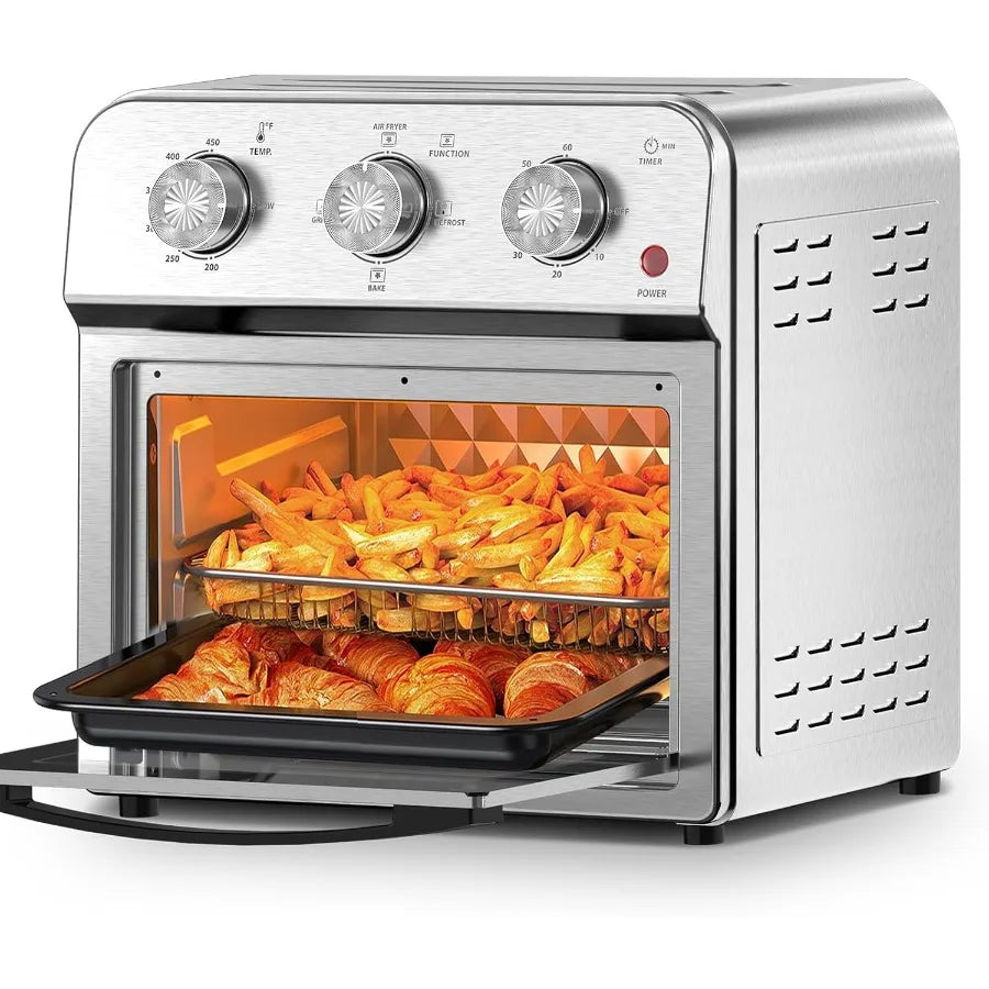 13QT Multifunctional Convection Toaster Oven Air Fryer Combo with 360 Hot Air Circulation for Healthy OilFree Cooking Adjustabl