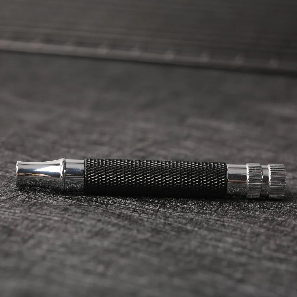 Yaqi Black and Chrome Color Brass Safety Razor Handle for Mens