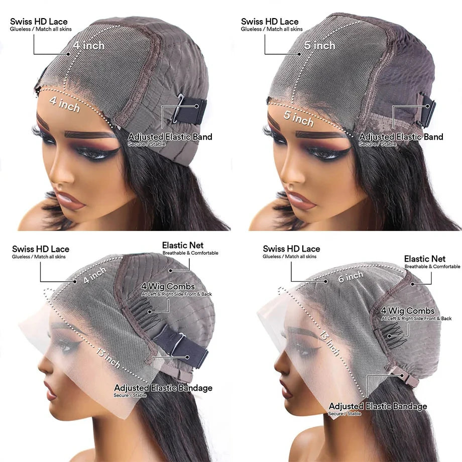 230 Density Frontal Lace Wigs Human Hair Curly Wigs For women Deep Wave 13x6 Hd Lace Frontal Wig 13x4 Water Wave Lace Front Wig