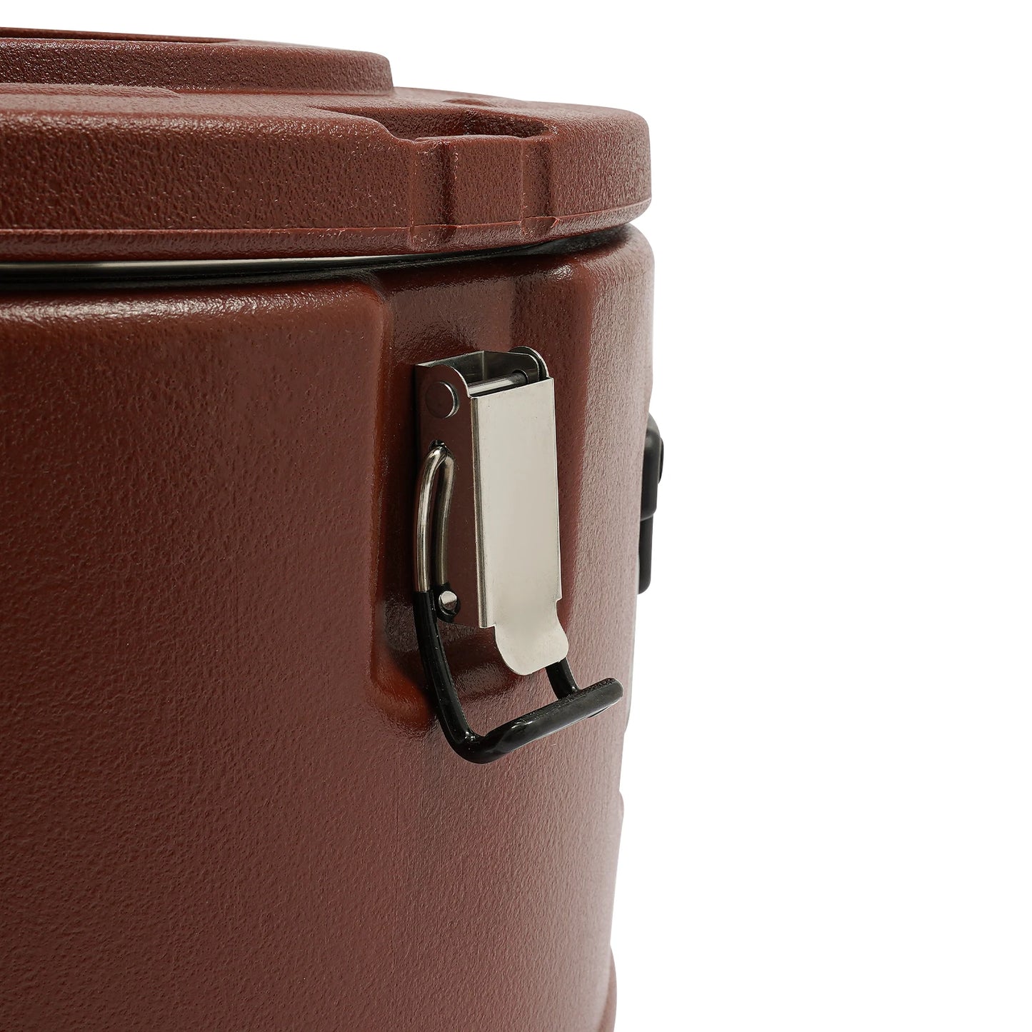 30L Food Warmer, Stainless Steel Food Cooler, Brown Insulated Food Carrier, Commercial Soup Container for Hot or Cold Food