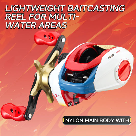 HAUT TON Baitcasting Reel 5KG Max Drag 7.1:1GearRatio 3+1 Metal Bearings Ultralight Smooth For Freshwater Saltwater Fishing Reel