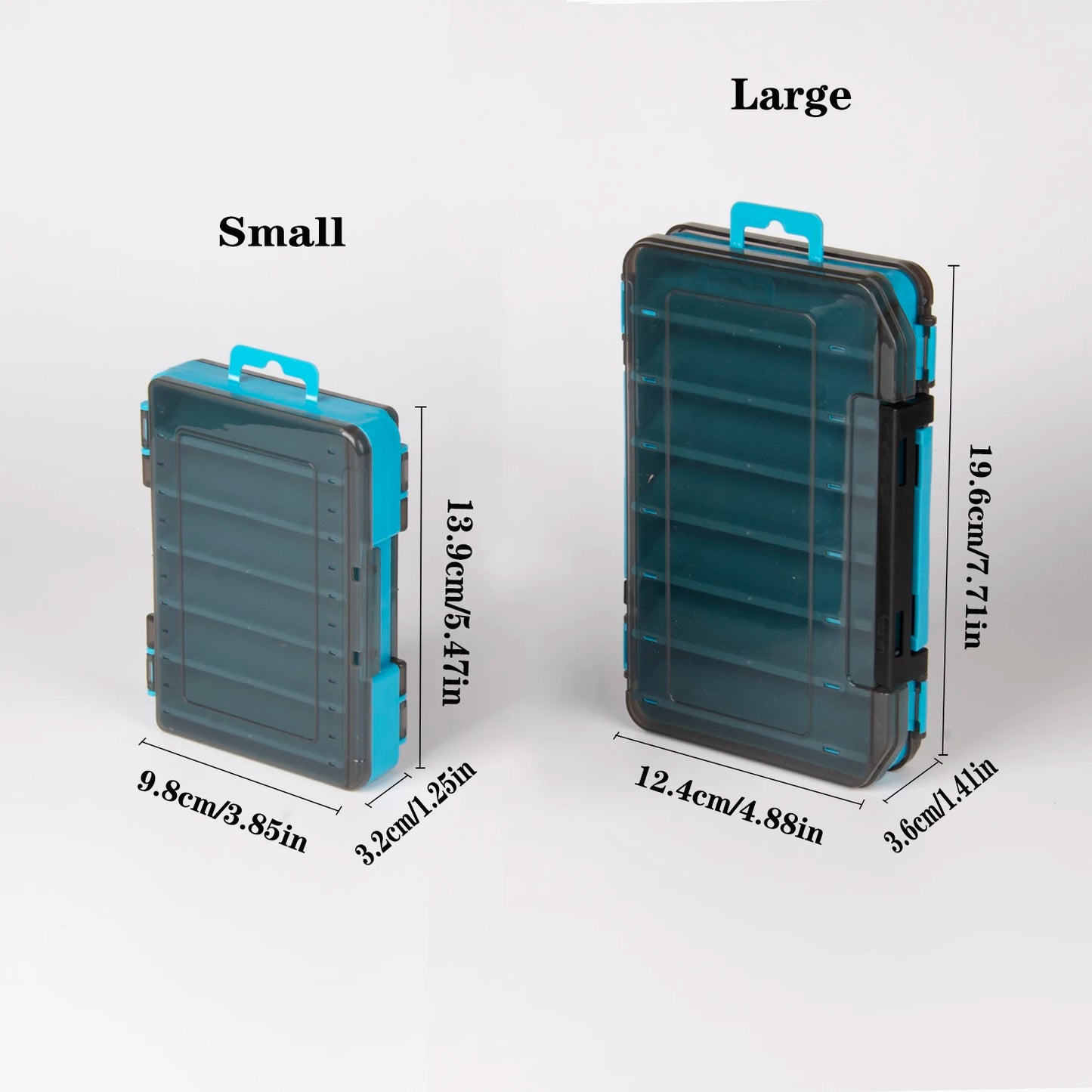 Sided FishingTackle Box 12-14 Cells Bait Lure Hook Storage Box Fishing Tool Accessories Storage Box Carp For Fishing Wobblers