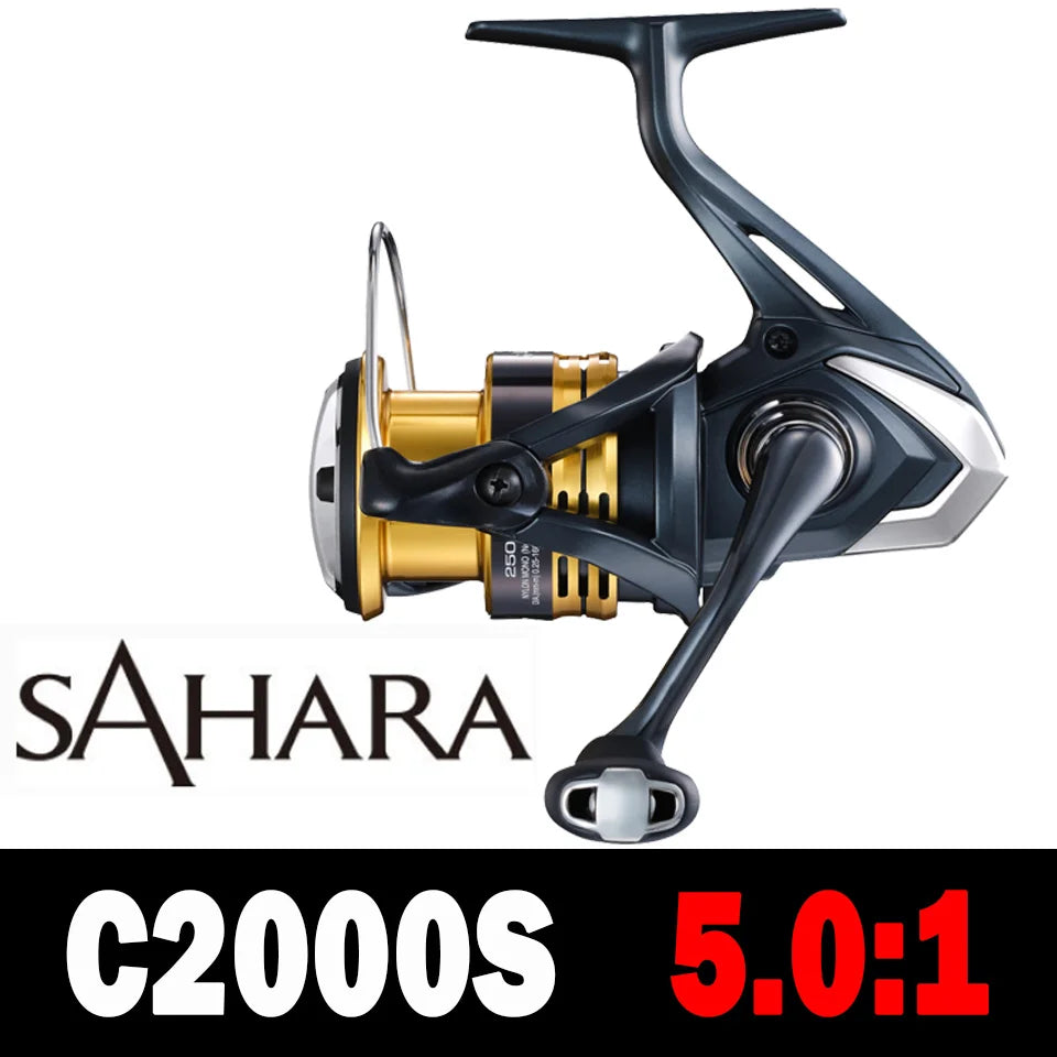 2022 SHIMANO Reel SAHARA Spinning Fishing Reel 5.0:1/6.2:1 Ratio Metal Spool 3-11KG Power Saltewater Fishing Reels