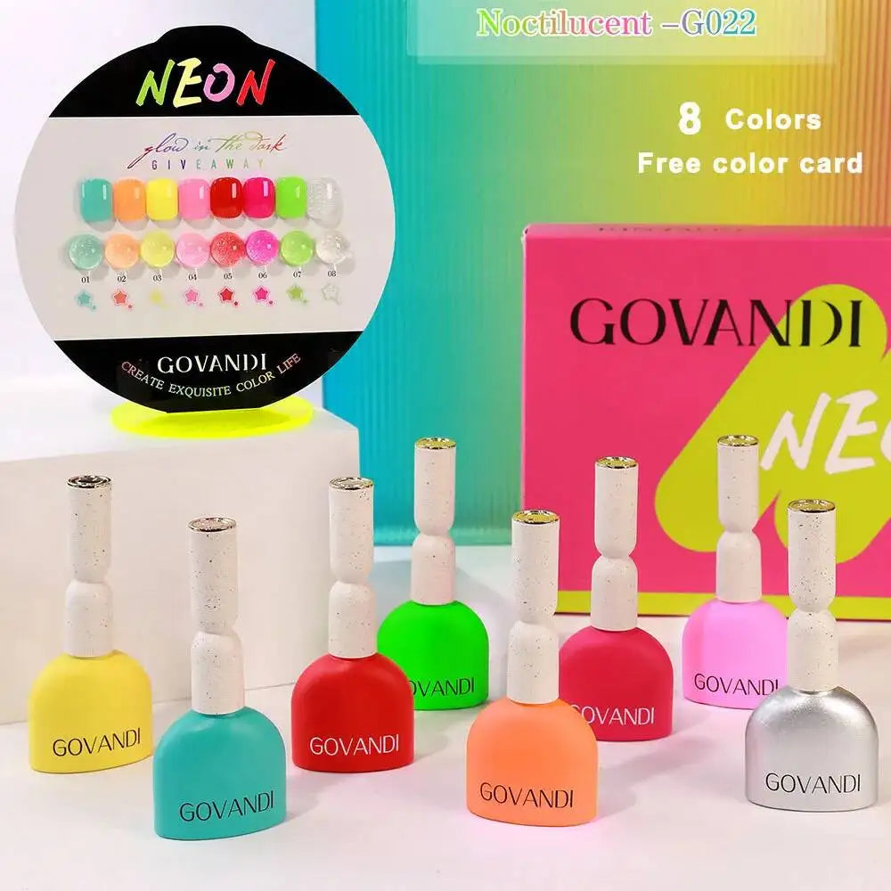 High-end Cream Milk 6pcs Gel Nail Polish Set 15ml Soak Off UV LED Gel Varnishes With Free Color Card For Nail Salon Lacquer 15ml