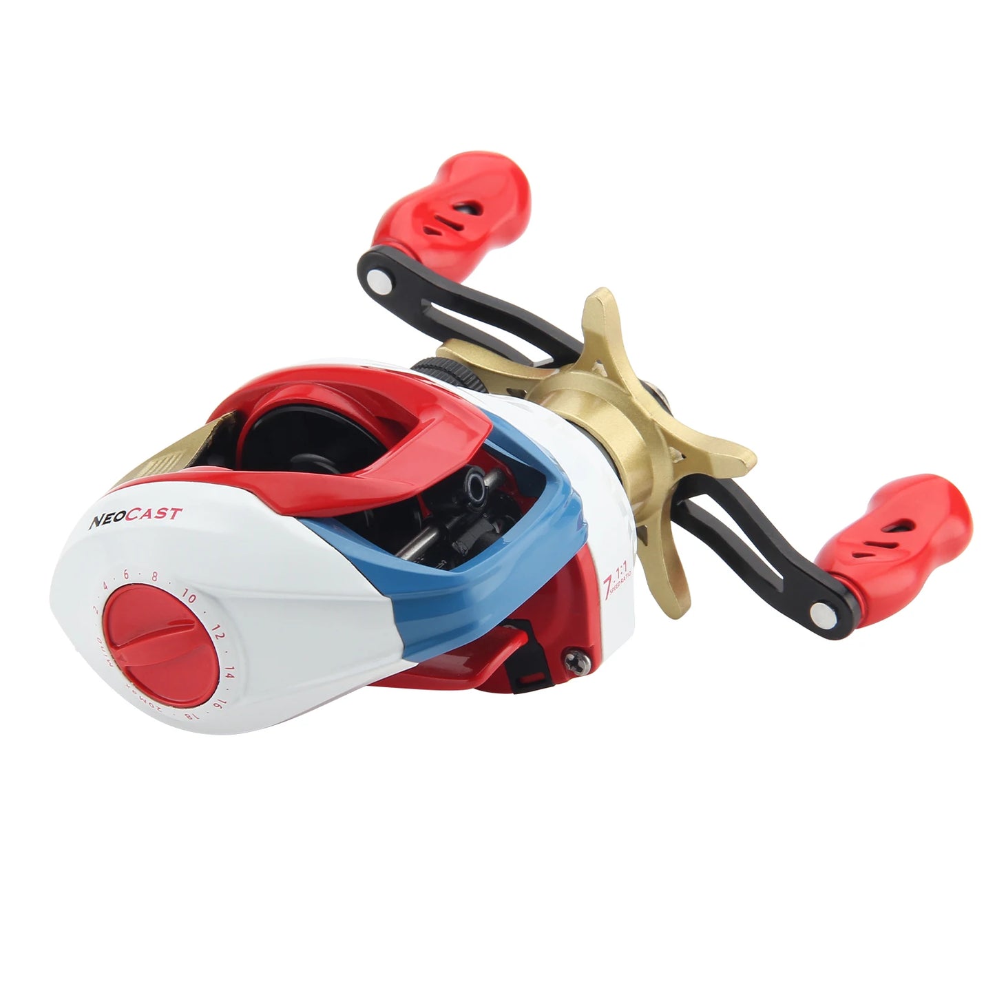 HAUT TON Baitcasting Reel 5KG Max Drag 7.1:1GearRatio 3+1 Metal Bearings Ultralight Smooth For Freshwater Saltwater Fishing Reel