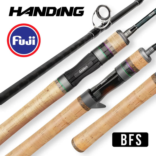 HANDING Magic L Micro BFS Fishing Rod 78g Carbon Fishing Rod Lure Weight 1-8g FUJI® O+A Guide Rings UL/L Casting Rod