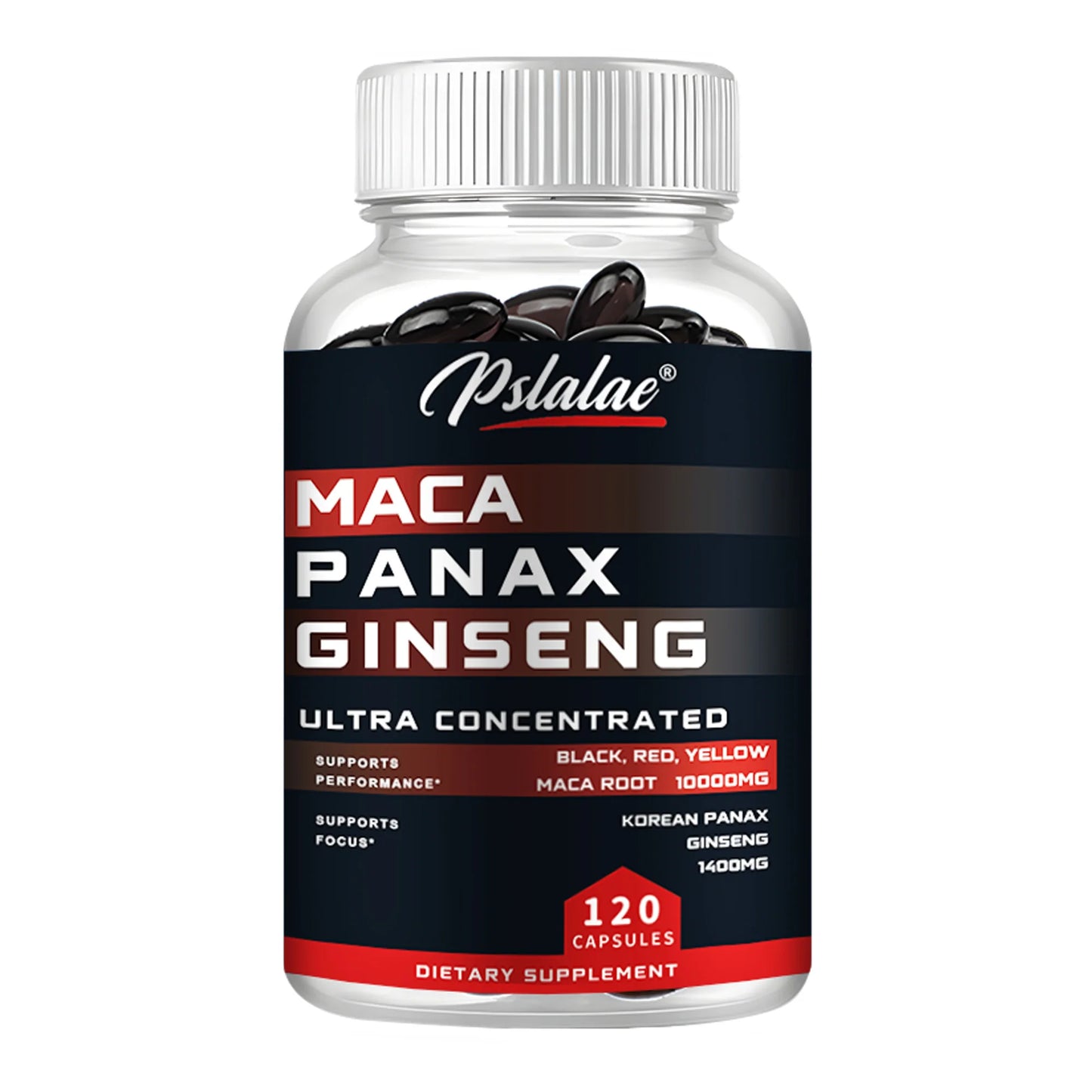 Maca Ginseng Capsules - Support Natural Men's Health and Promote Energy, Endurance and Performance - 120 Capsules