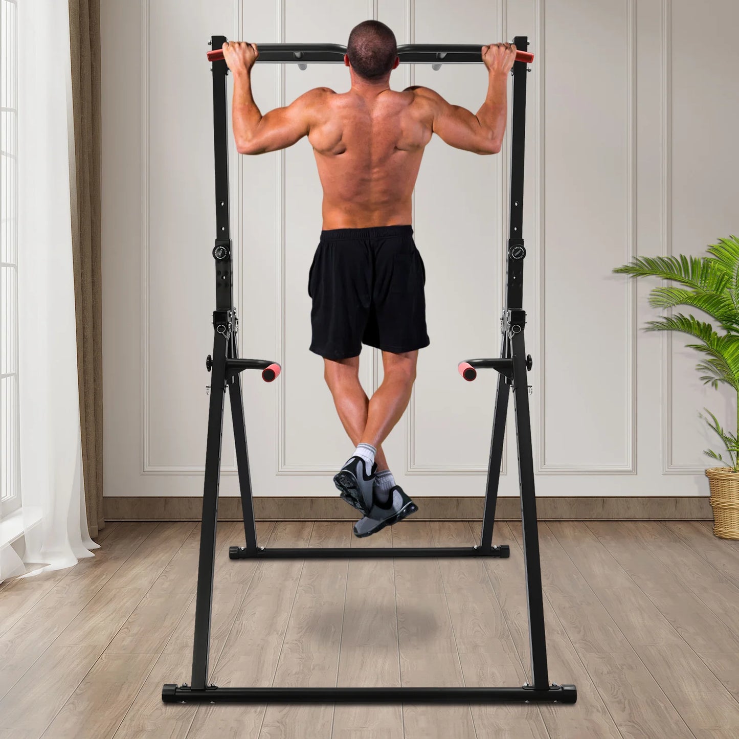 Adjustable Height Home Pull Up Bar Triangular Pull Up Station for Home Gym Strength Training Equipment 200kg Load-bearing