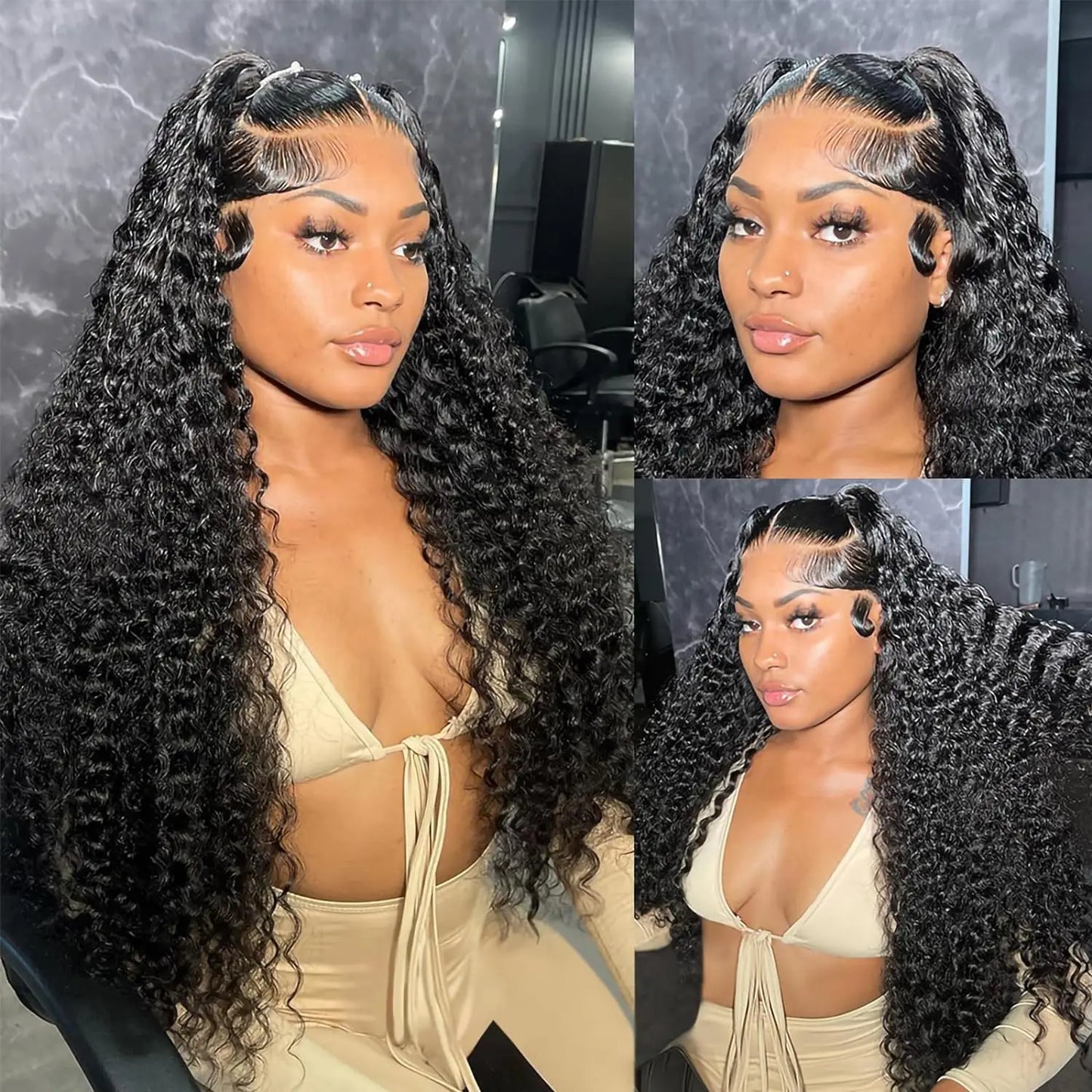 230 Density Frontal Lace Wigs Human Hair Curly Wigs For women Deep Wave 13x6 Hd Lace Frontal Wig 13x4 Water Wave Lace Front Wig