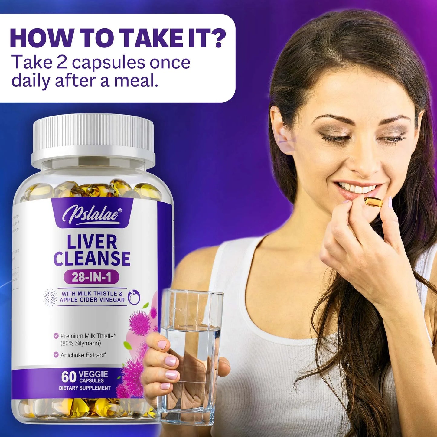 Liver Detox & Cleanse - Supports Immune, Cardiovascular and Respiratory Health,Antioxidant,Supports Fat Metabolism - 60 Capsules