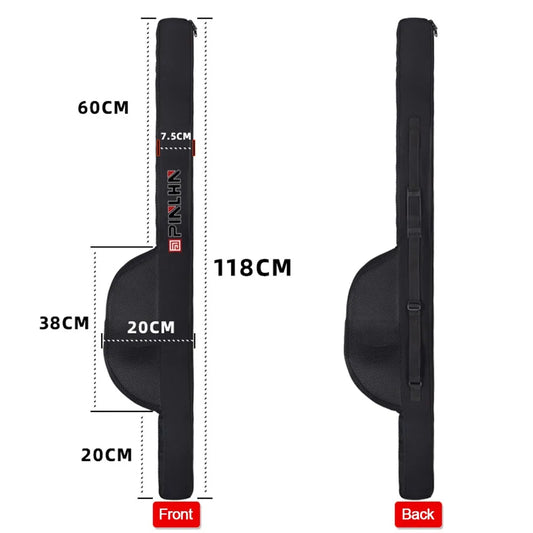 New Portable Fishing Rod Bag With Shoulder Strap 118/128cm Fishing Pole Reel Bag Folding Fishing Pole Case