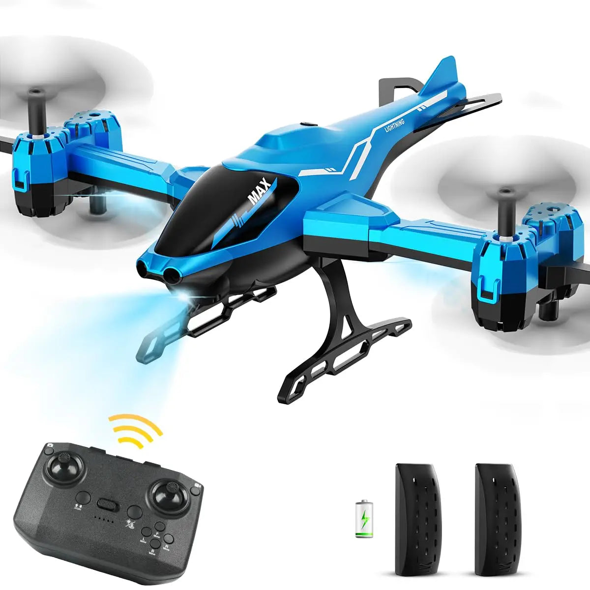 VATOS Super All in 1 Remote Control 2.4Ghz RC Helicopter 360° Flip Obstacle Avoidance Night Light Toy Christmas Gift Kids Adults