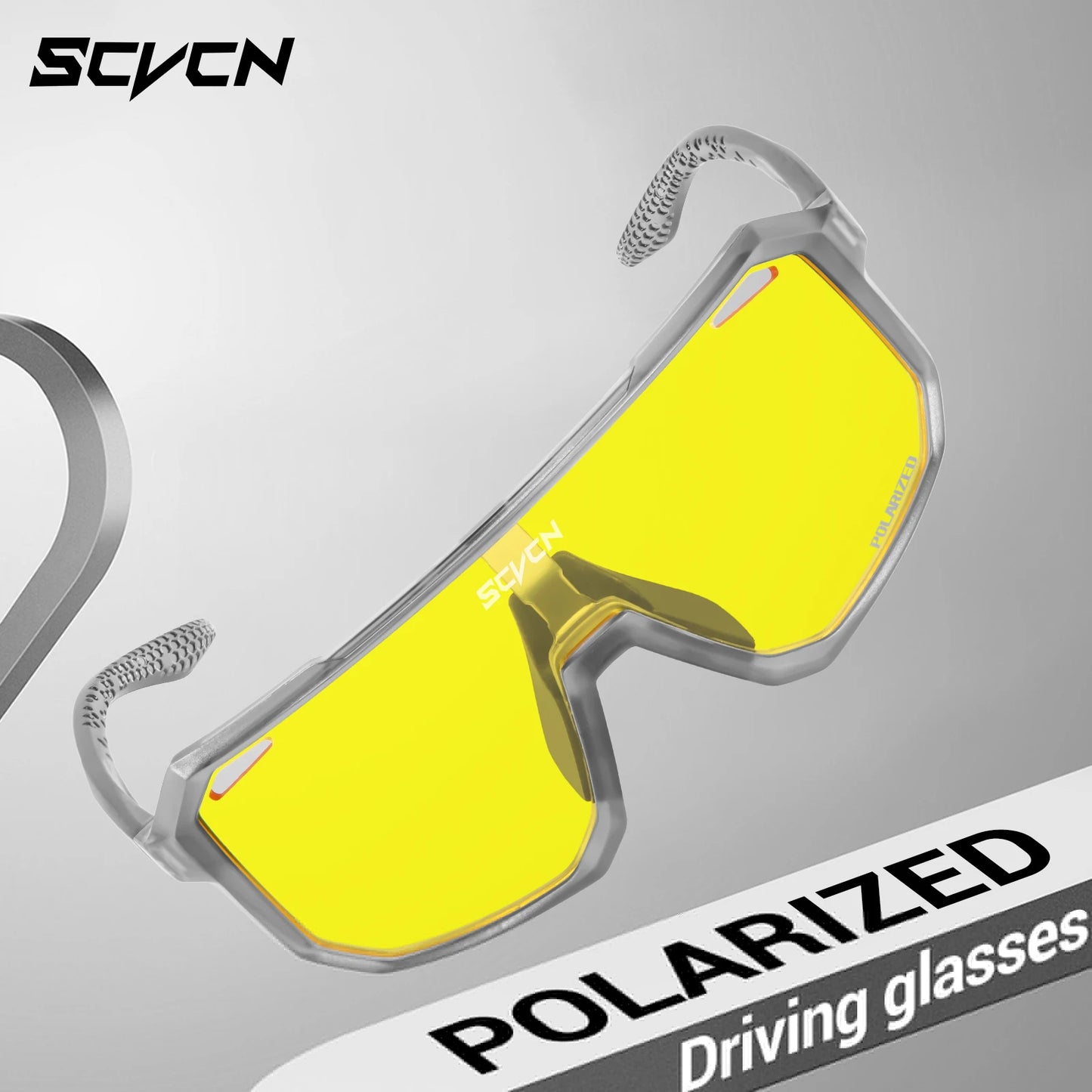 SCVCN New Yellow Polarized Cycling Sunglasses Women Outdoor Sports Hiking Fishing UV400 Glasses Men Bike MTB Driving Glasses