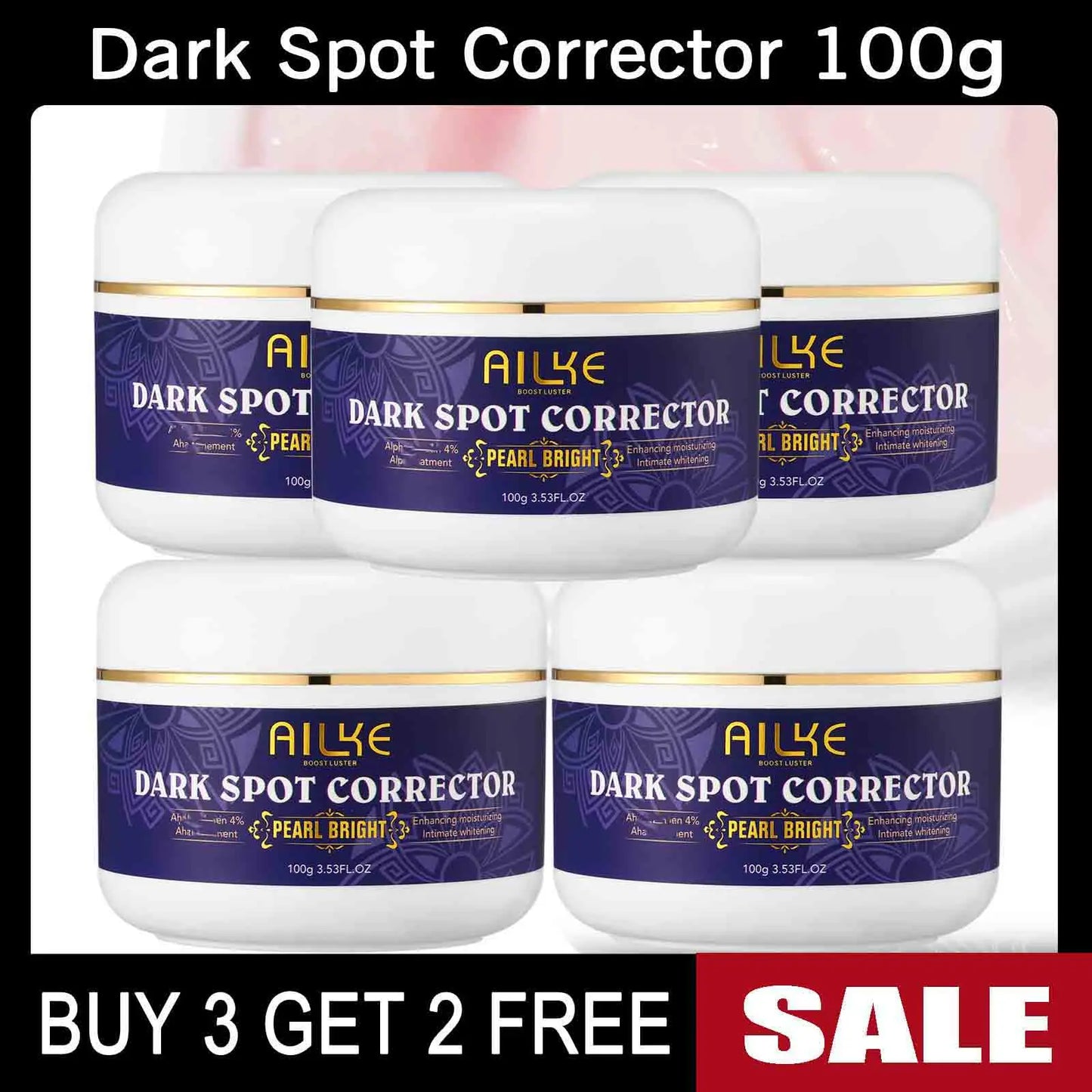 AILKE Glutathione 5-in-1 Women Skin Care Kit, With Body Lotion,  Serum, Dark Spot Removal Cream, Body Cream, Brightening Soap